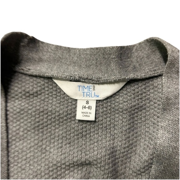 Women’s Time & Tru Grey Knit Cardigan With Pockets Size Small (4-6) - Picture 3 of 3